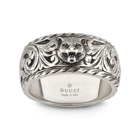 mens macys gucci chain|Gucci men's feline ring.